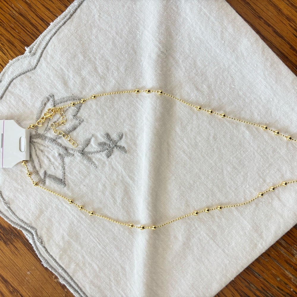 Free People Gold Beaded Necklace